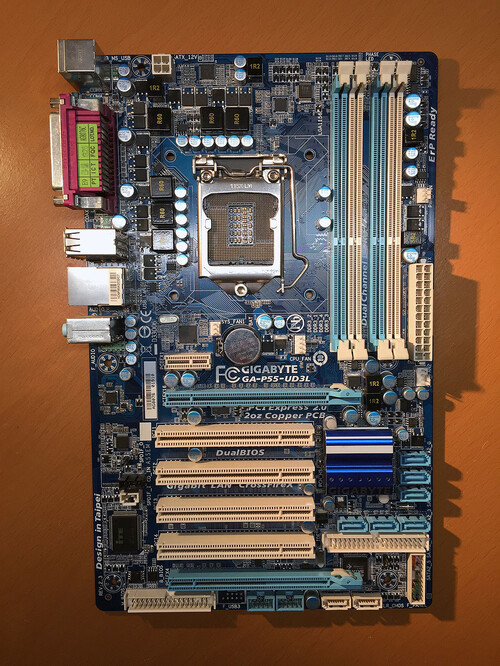 Gigabyte ga p55 ud3l подключение