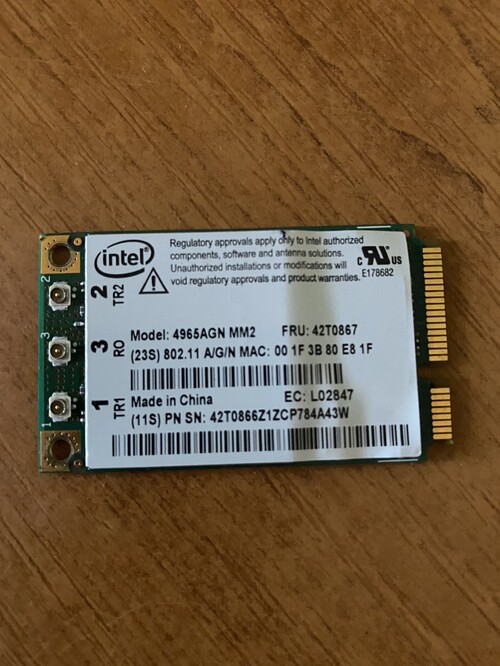 Intel wifi link 5300 замена 4965agn